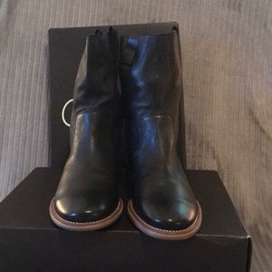 Black Leather Ankle Boots